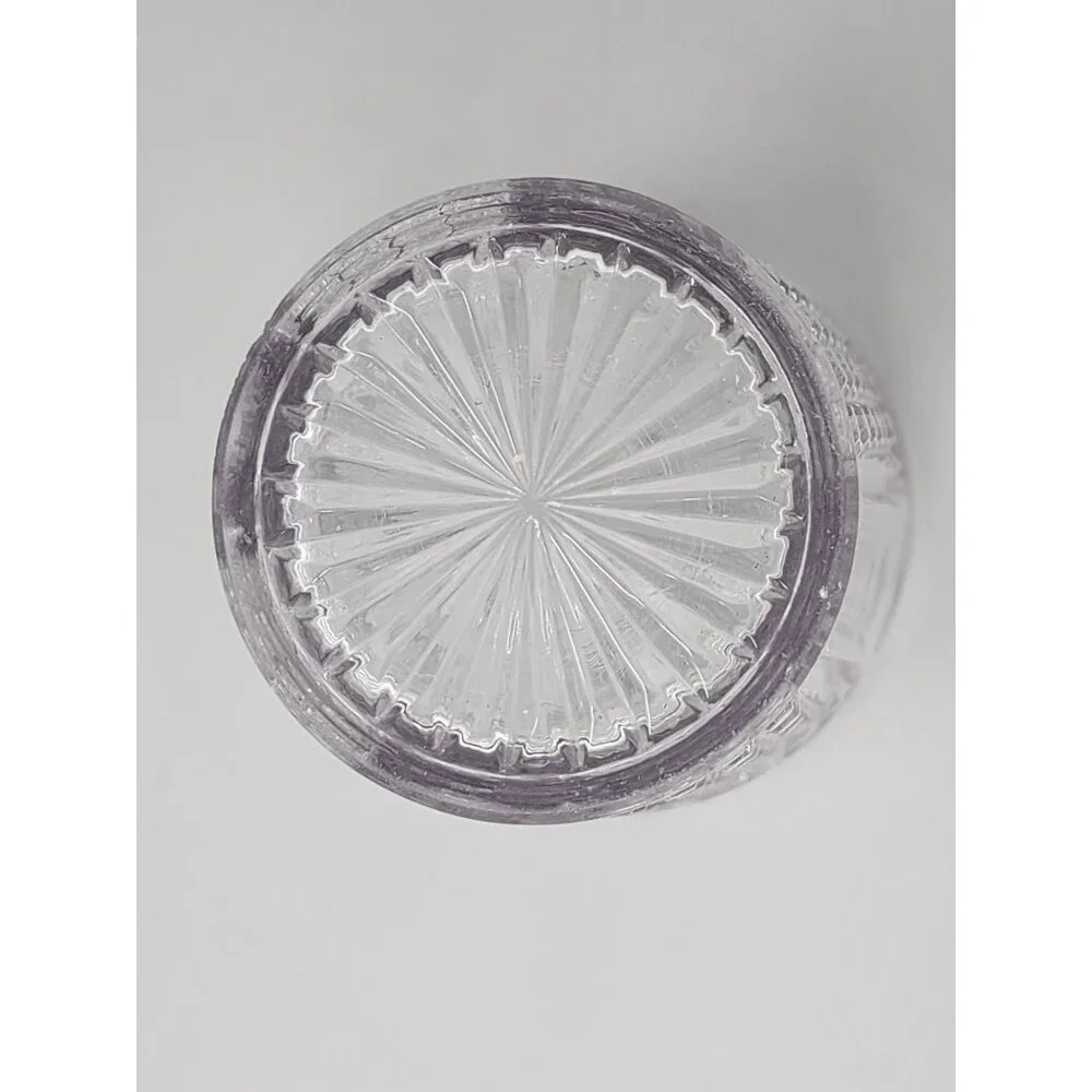 Vintage Miss Matched Cut‎ Glass Tumbler With Intricate Floral Geometric Patterns